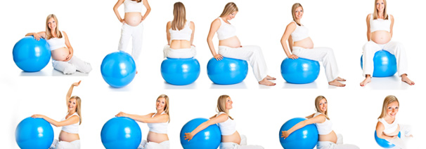 Ejercicios con fitball para embarazadas. Respiración, suelo pélvico y  movimientos de pelvis. 